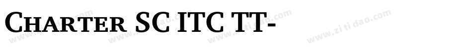 Charter SC ITC TT字体转换